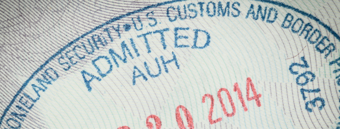 Homeland Security stamp on passport